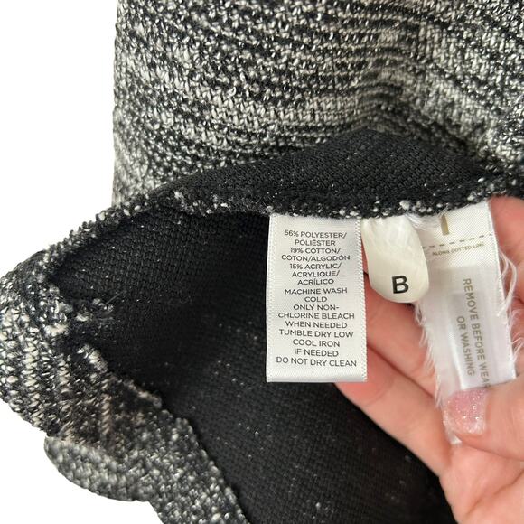 Loft Gray Tweed Peplum Dress Sz M - Picture 3 of 5